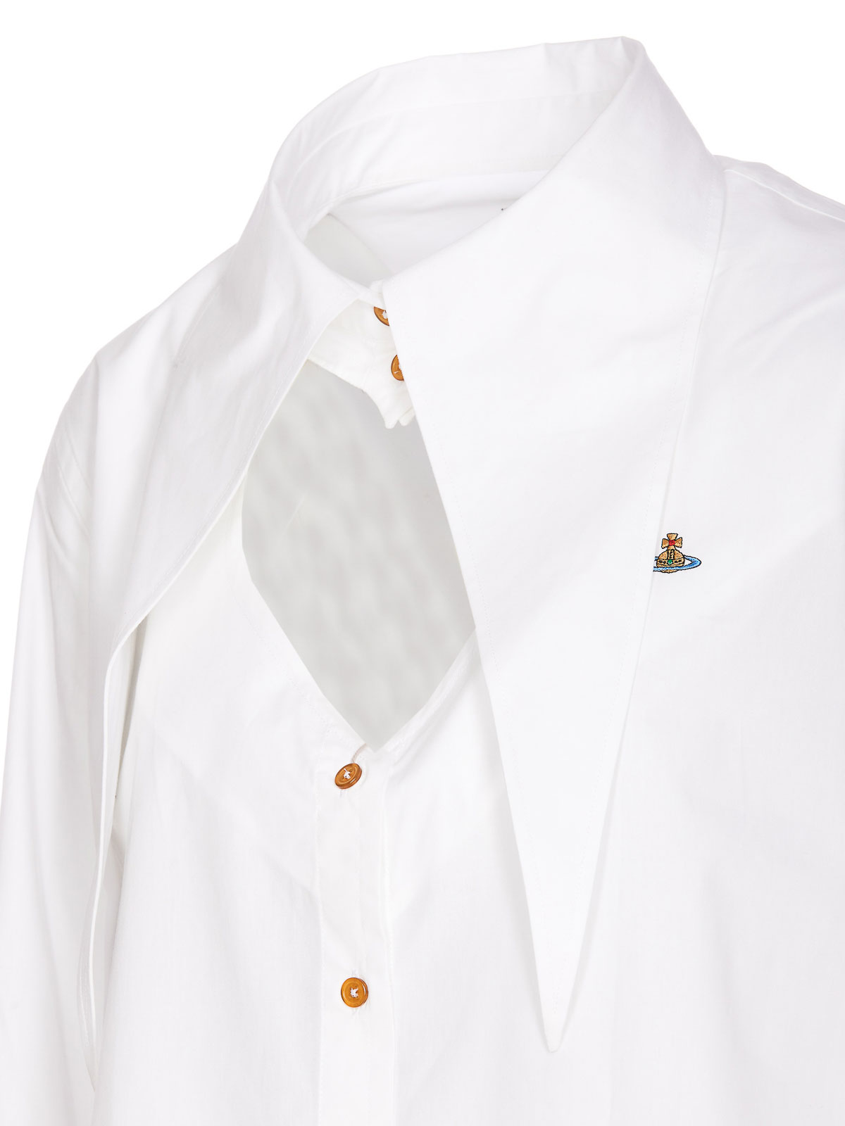 Shop Vivienne Westwood White Heart Shirt With Buttons