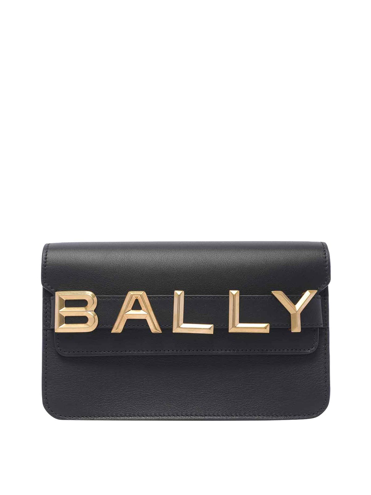 Shop Bally Logo Crossbody Bag In Black