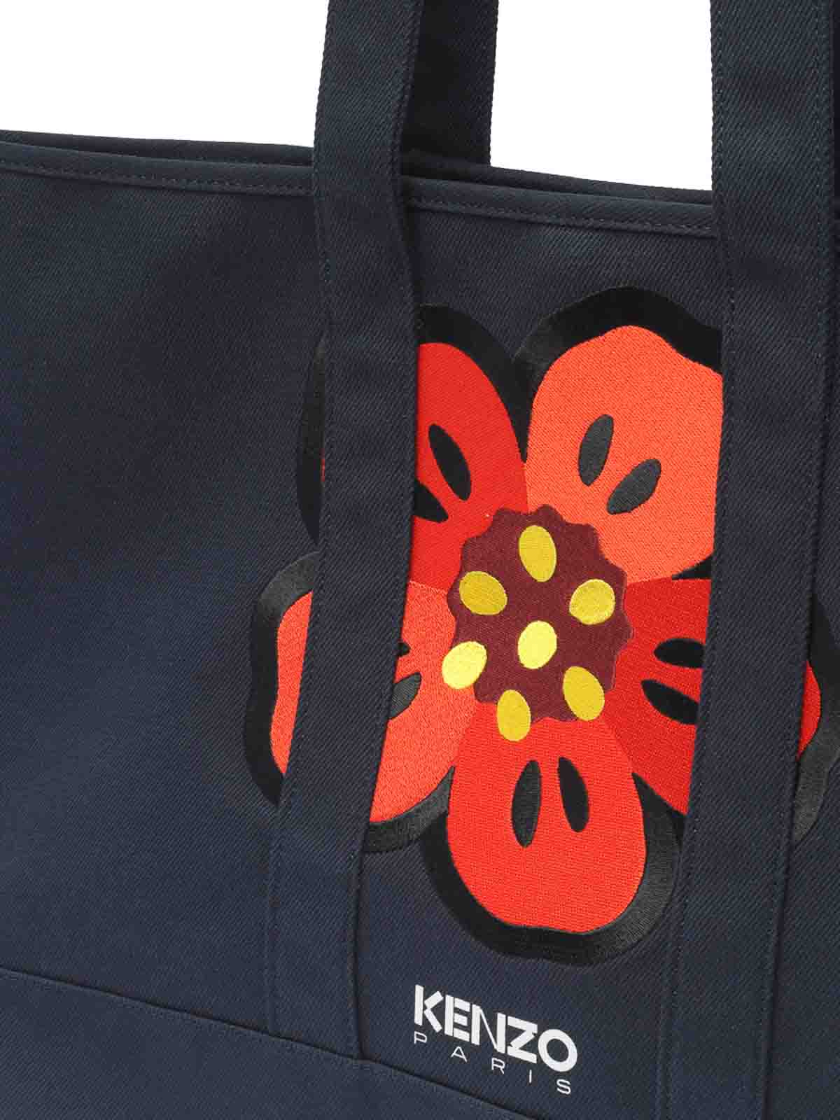 Shop Kenzo Large Boke Flower Tote Bag In Blue