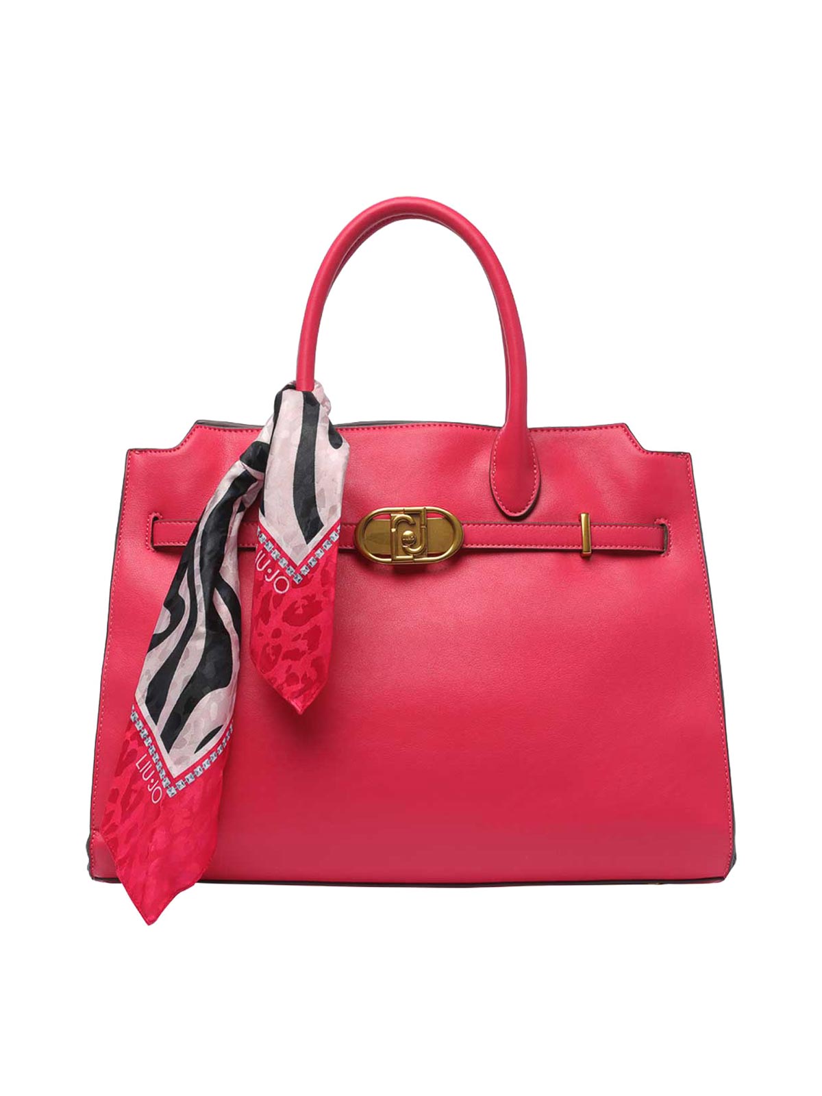 Shop Liu •jo Logo Satchel Bag In Multicolour