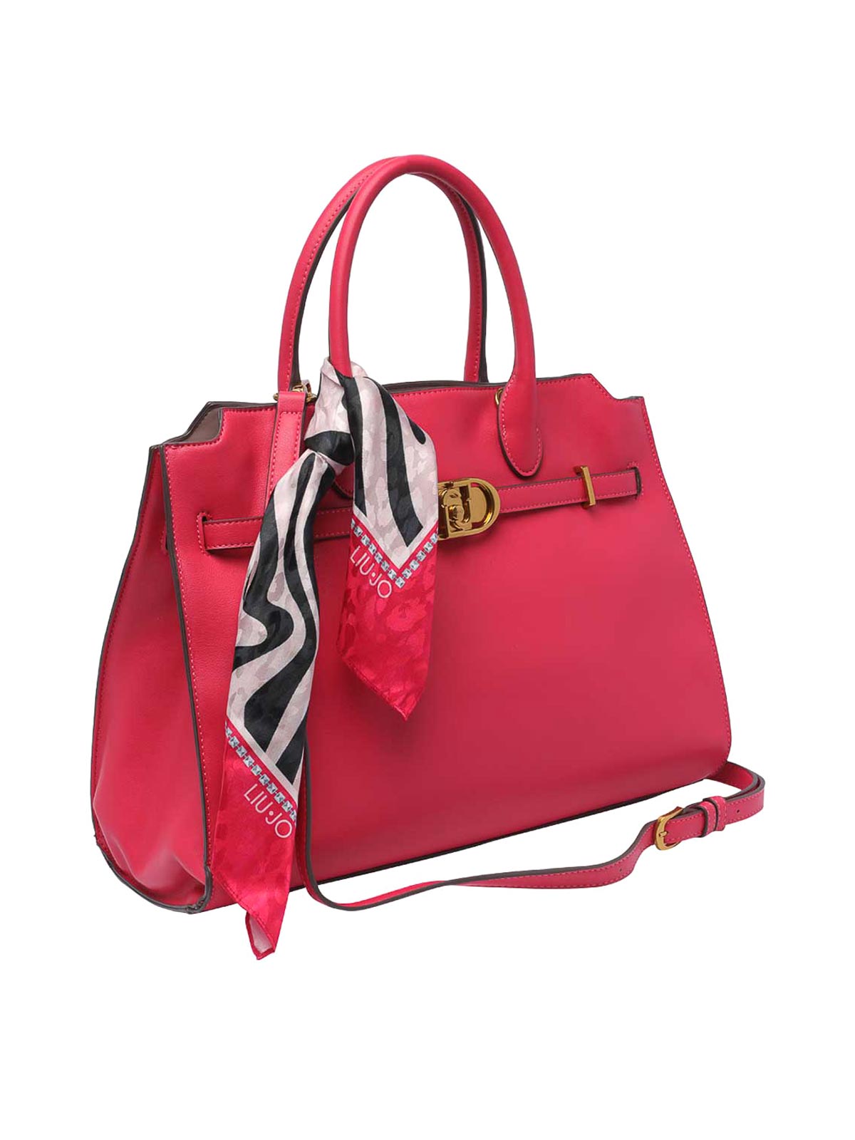 Shop Liu •jo Logo Satchel Bag In Multicolour