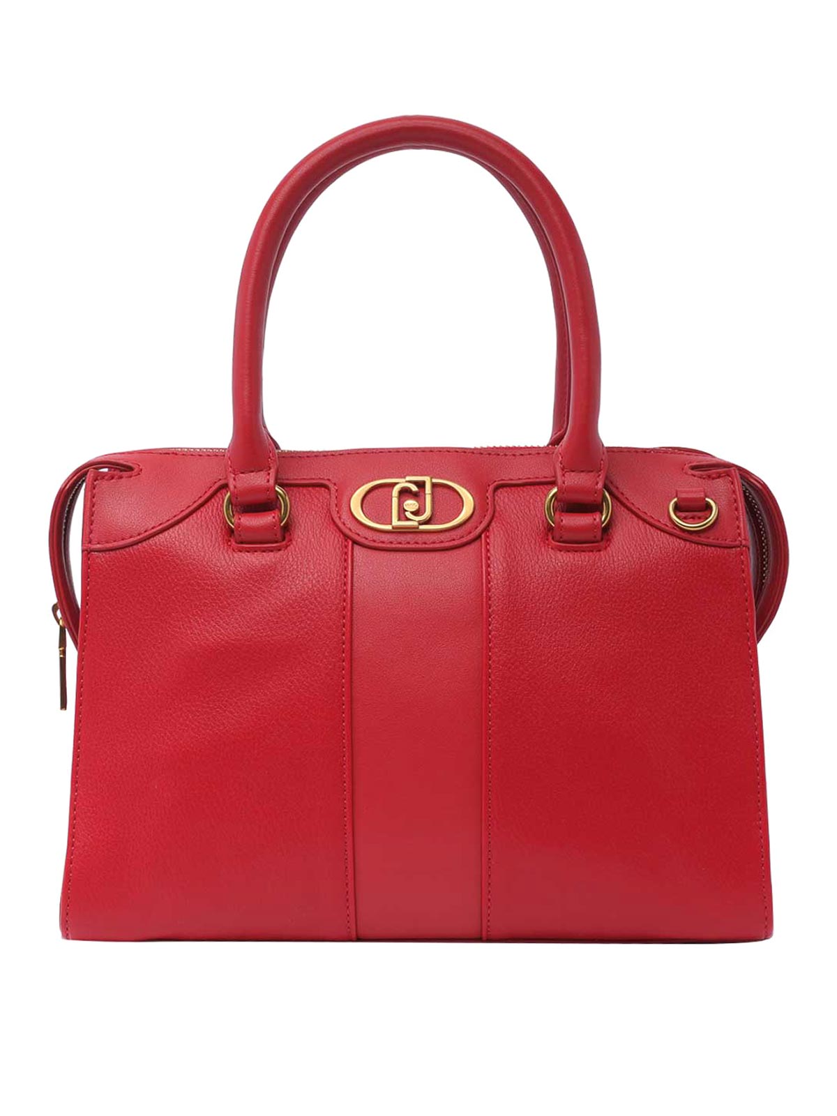 Shop Liu •jo Red Logo Handbag