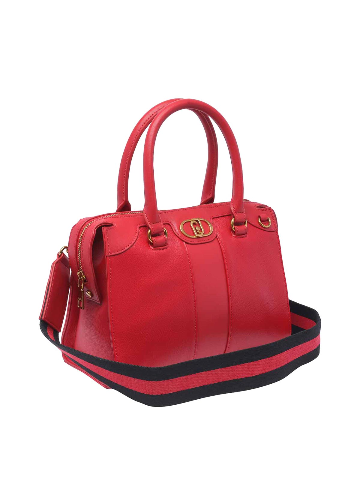Shop Liu •jo Red Logo Handbag