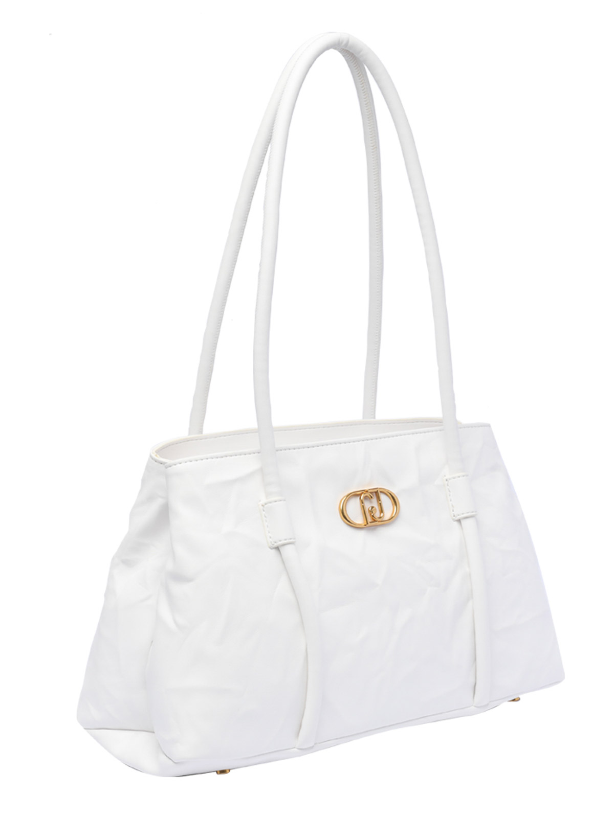 Shop Liu •jo Logo Shoulder Bag In White