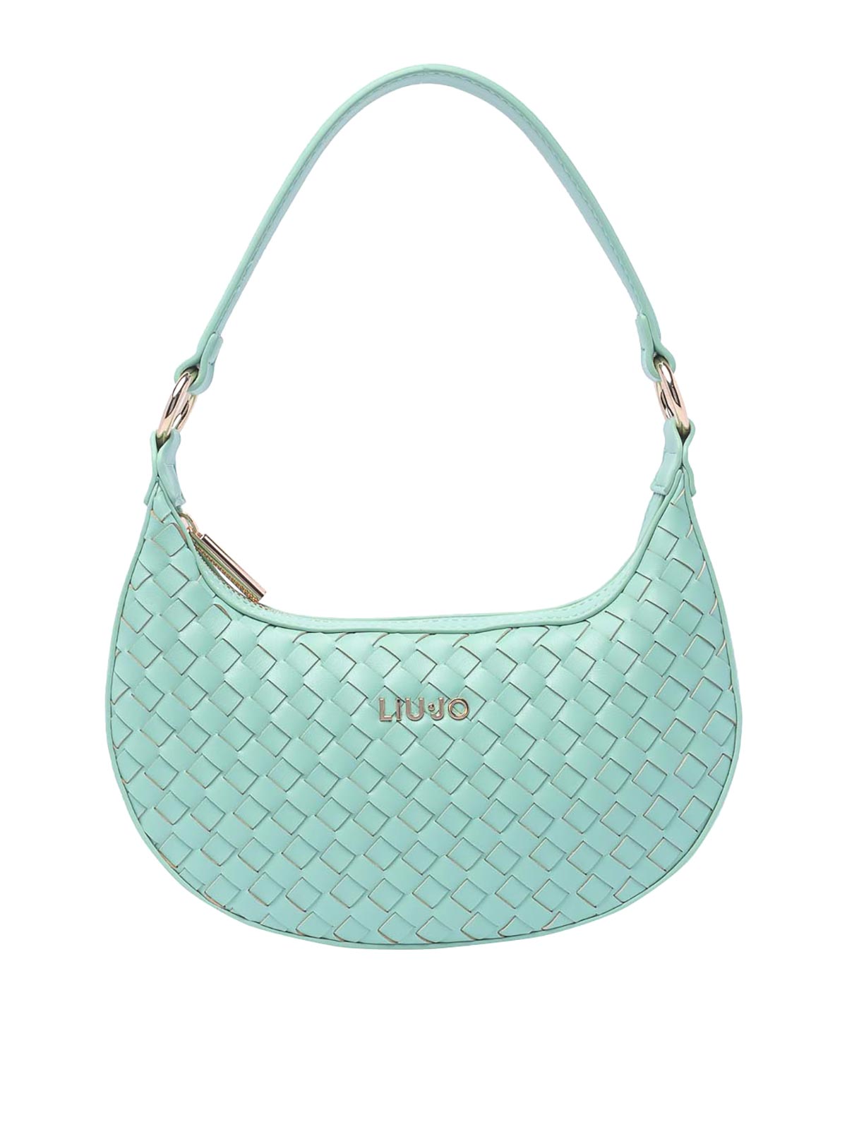 Shop Liu •jo Dust Logo Hobo Bag Zip In Green
