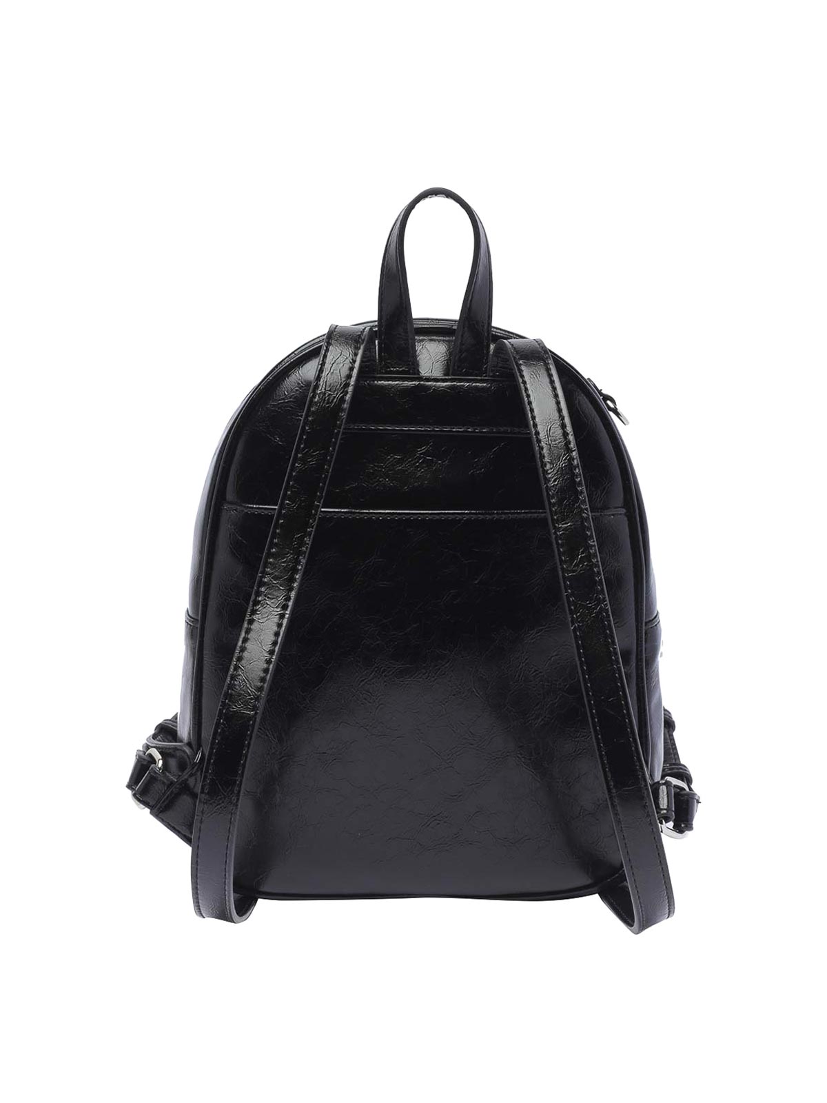 Shop Liu •jo Black Logo Backpack Zip Pockets