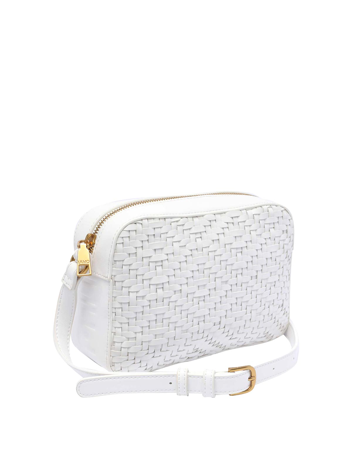 Shop Liu •jo White Camera Bag Zip Open Pocket