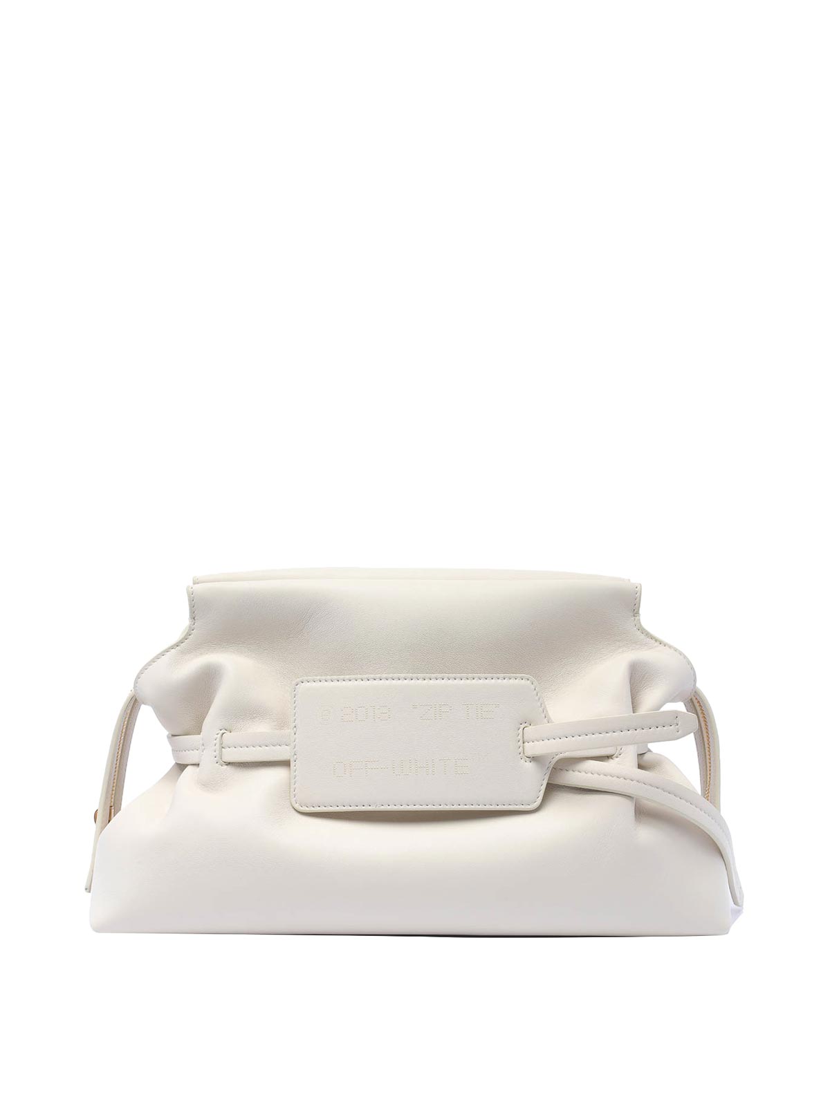 Shop Off-white White Zip-tie Clutch With Adaptable Strap