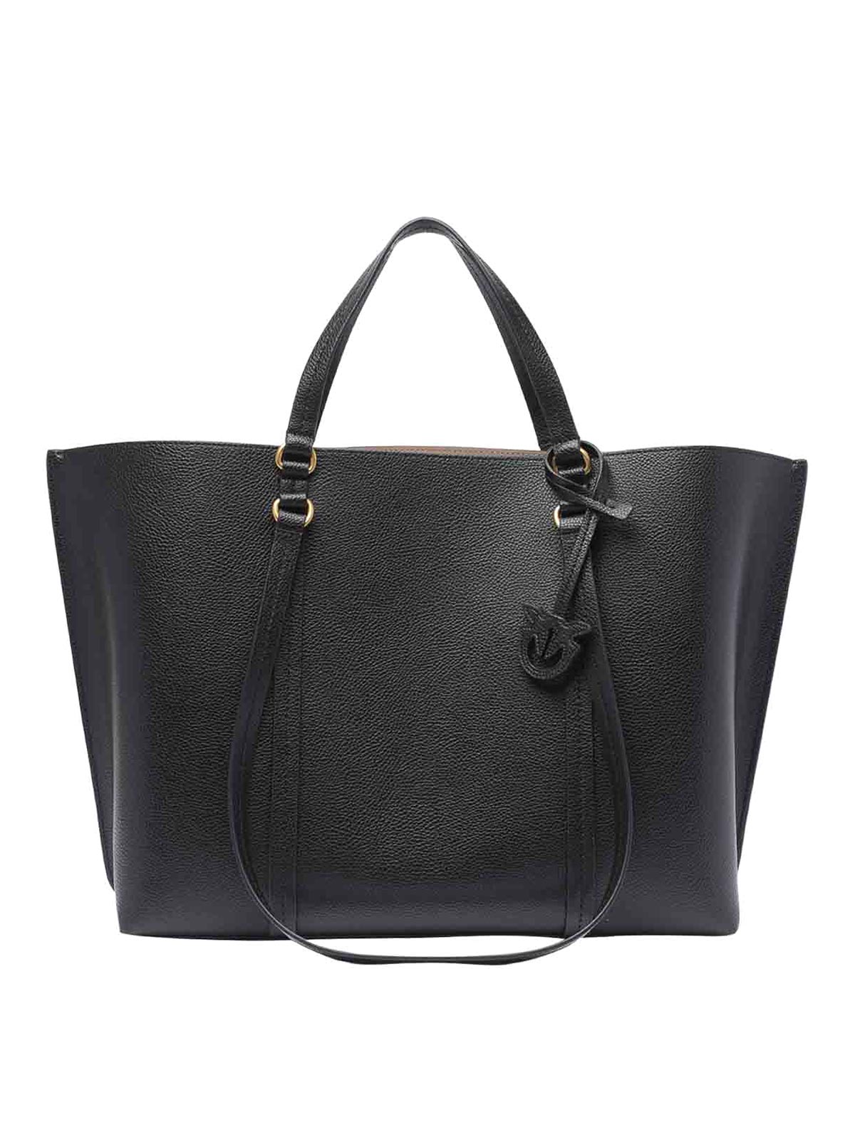 Shop Pinko Big Shopper Bag In Black