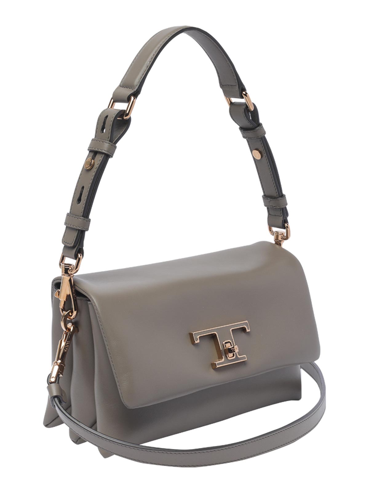 Shop Tod's Prime Shoulder Bag In Grey