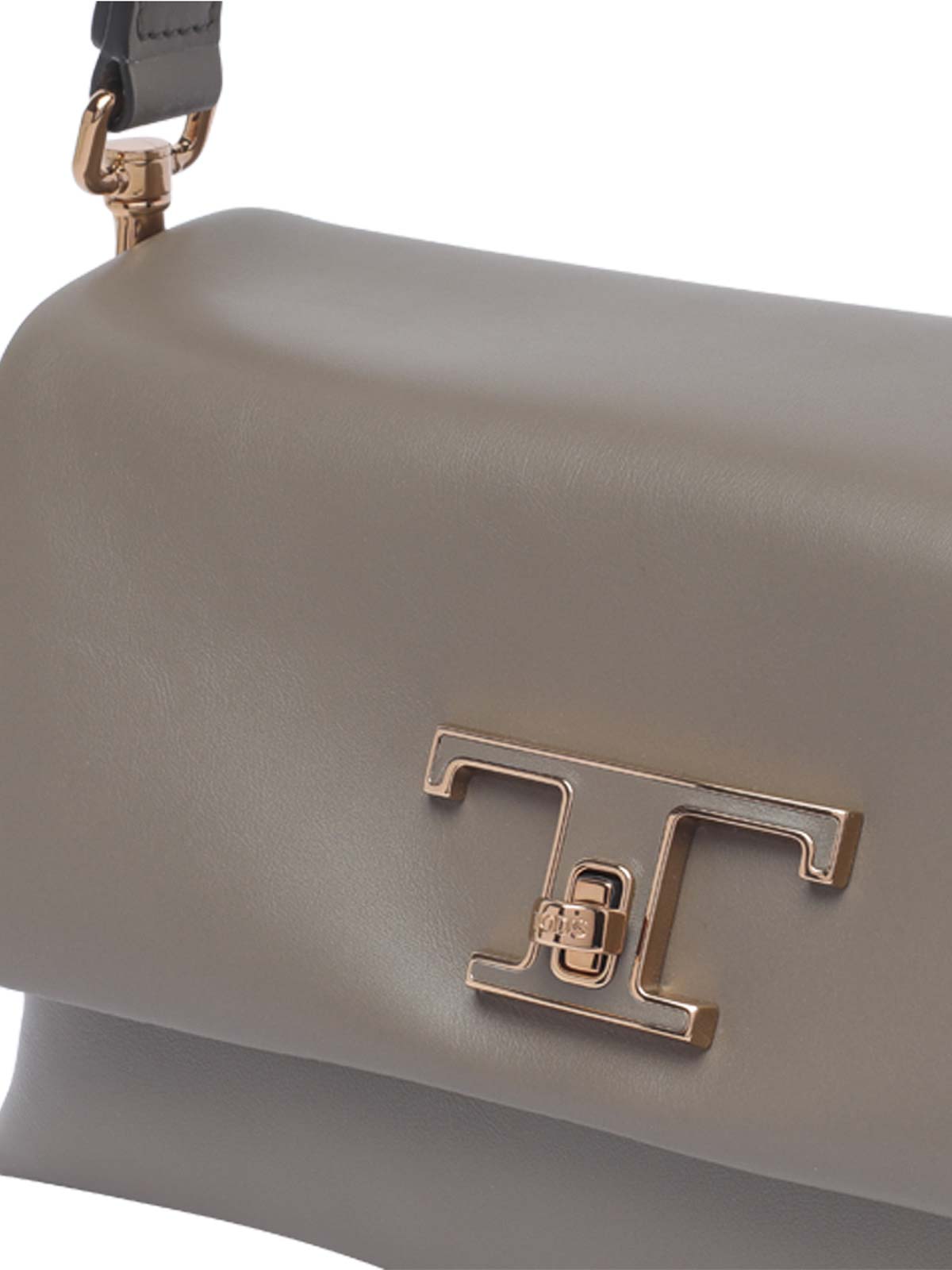 Shop Tod's Prime Shoulder Bag In Grey