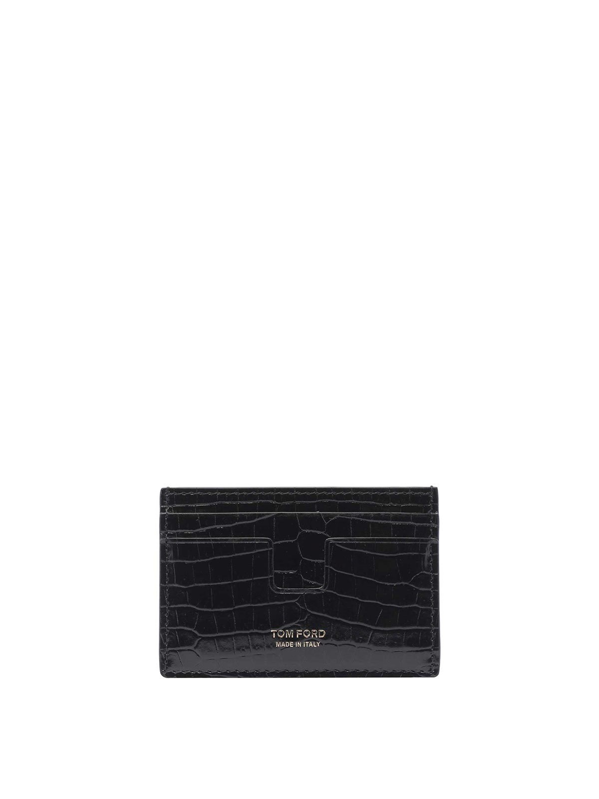 Shop Tom Ford T Line Cards Holder In Black