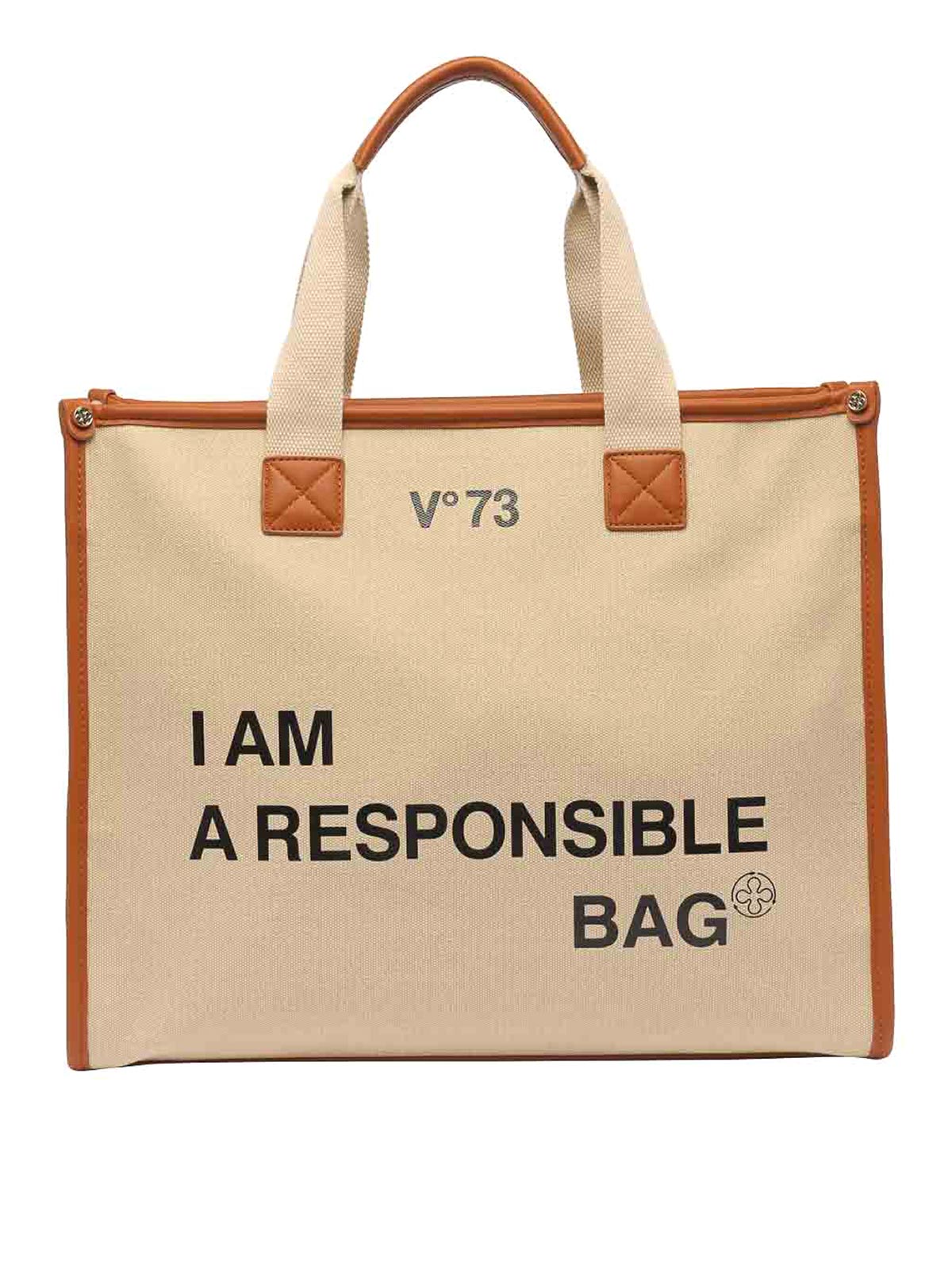 Shop V73 Responsability Bis Shopping Bag In Beige