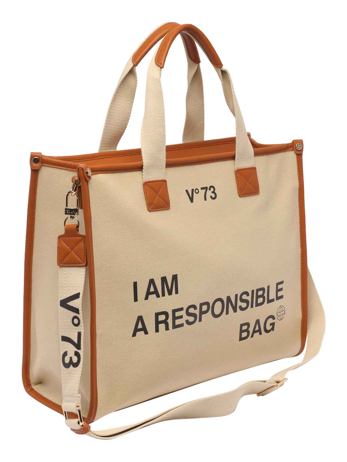 Shop V73 Responsability Bis Shopping Bag In Beige