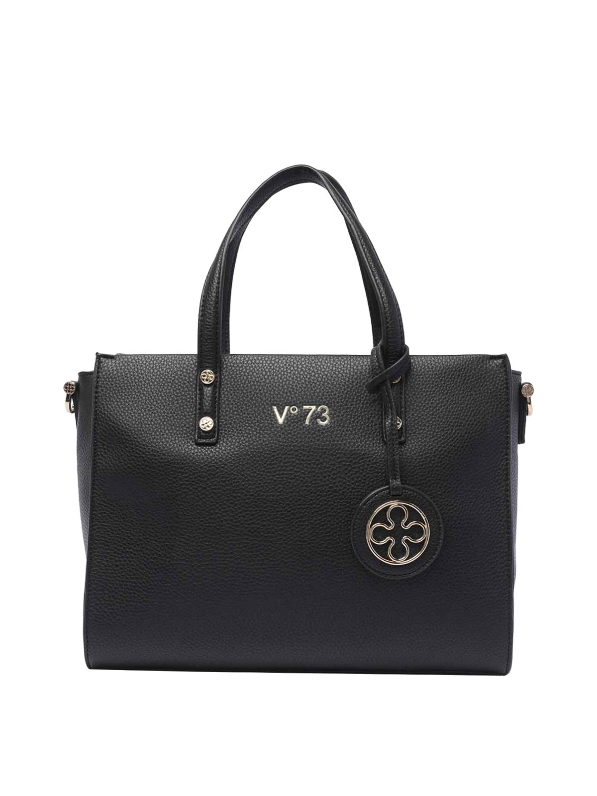 Shop V73 Black Elara Handbag Zip Handles