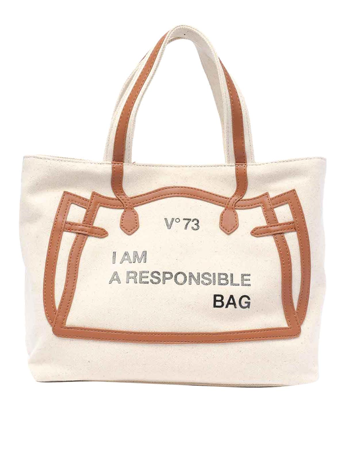 Shop V73 Responsability Must Handbag In Beige