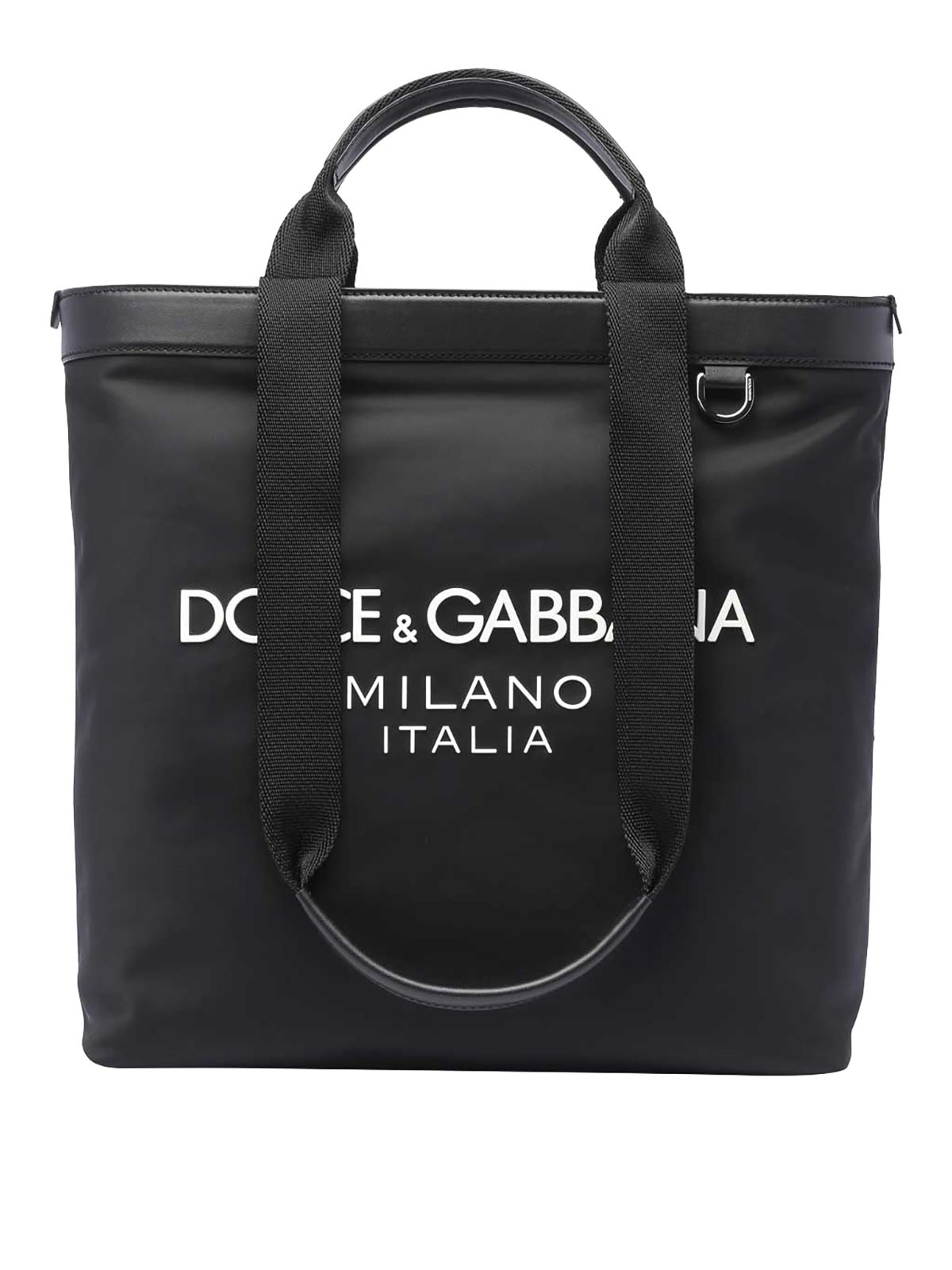 Shop Dolce & Gabbana Logo Shopping Bag In Black