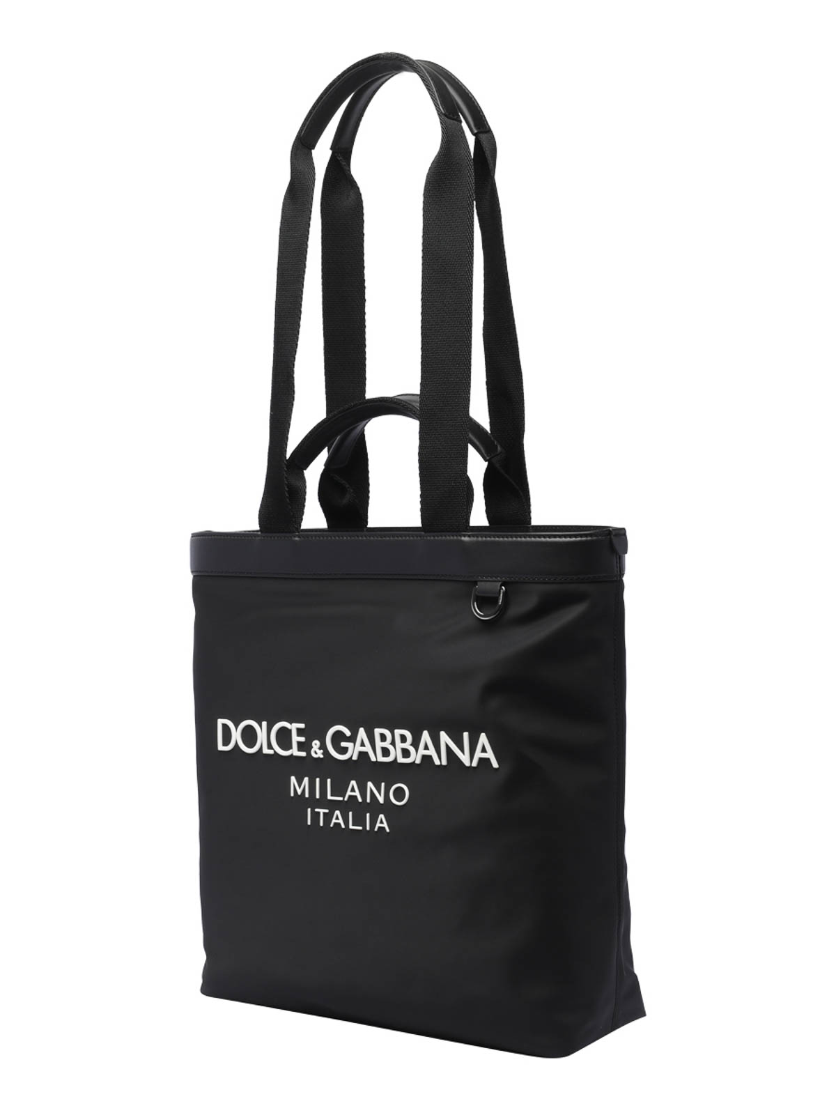 Shop Dolce & Gabbana Logo Shopping Bag In Black