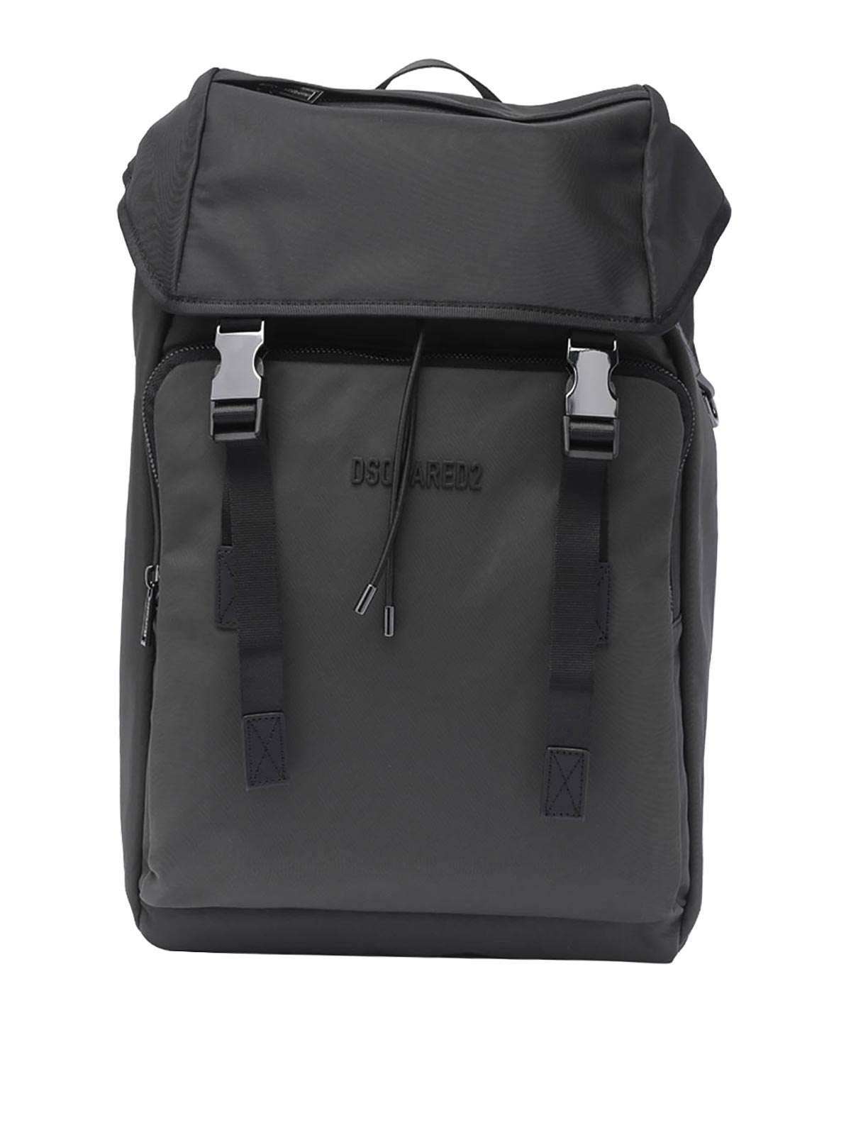 Shop Dsquared2 Dark Grey Urban Backpack With Coulisse
