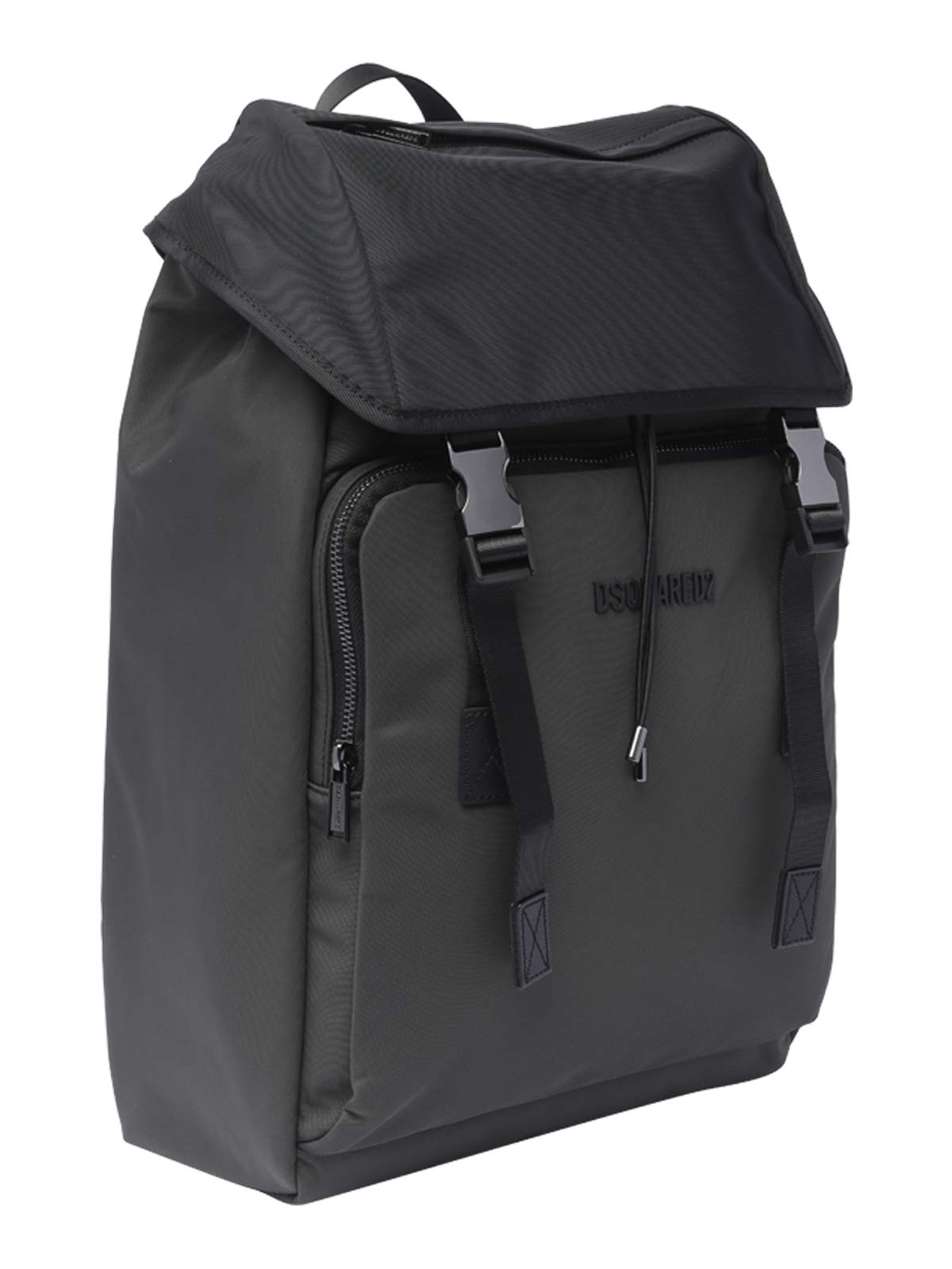 Shop Dsquared2 Dark Grey Urban Backpack With Coulisse