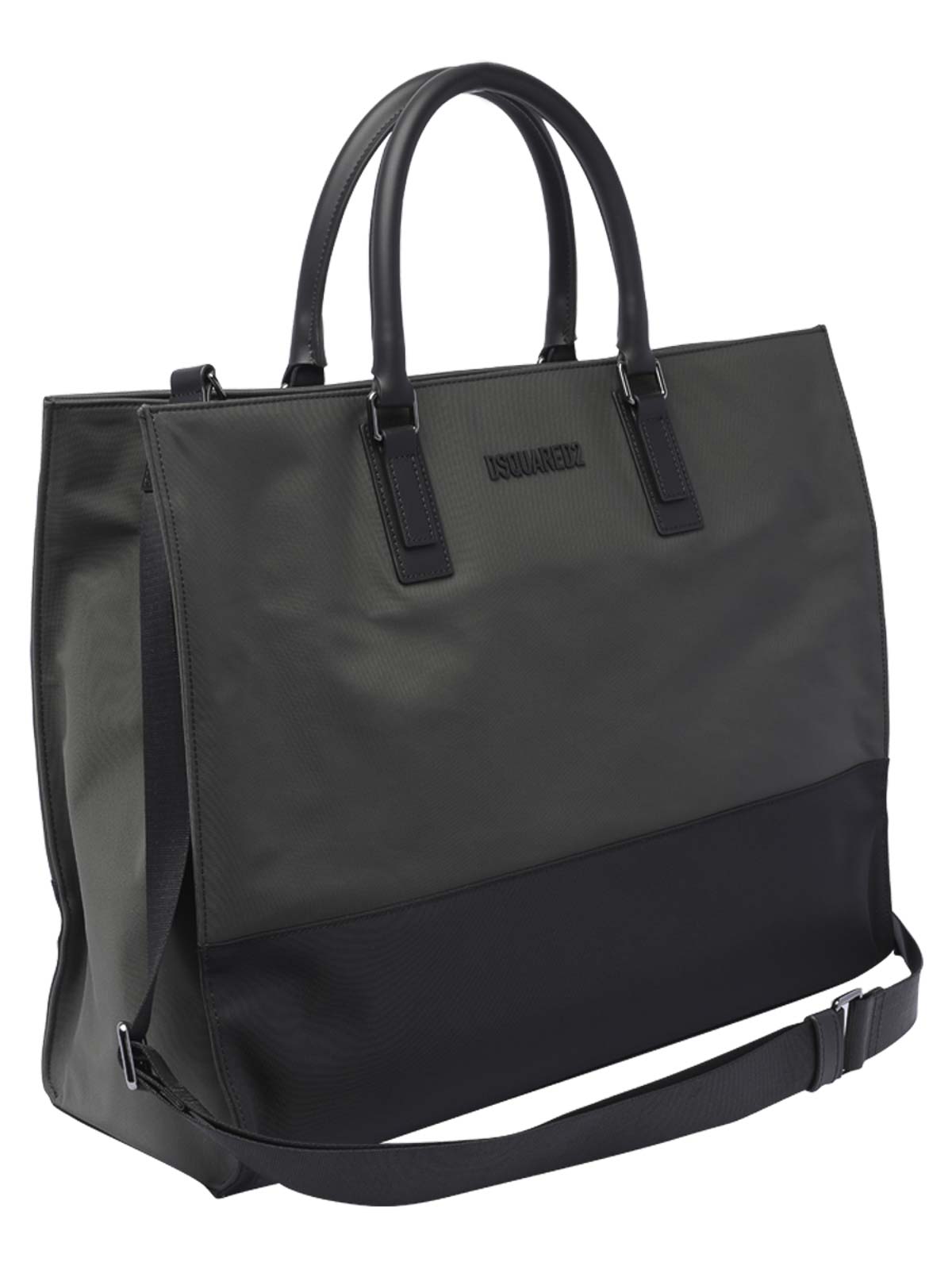 Shop Dsquared2 Dark Grey Urban Tote Bag With Zip