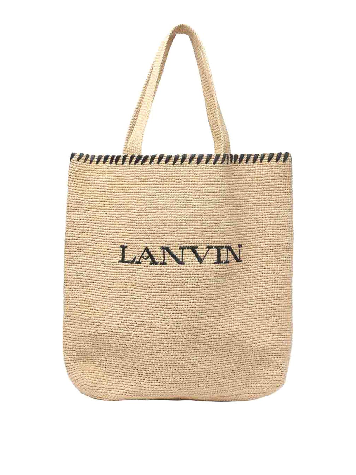 Shop Lanvin Tote Bag In Beige