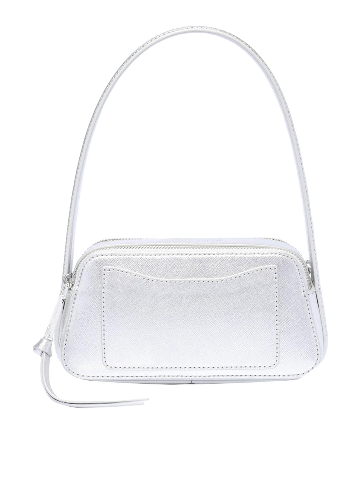Shop Marc Jacobs The Slingshot Bag Zip Compartments In Silver