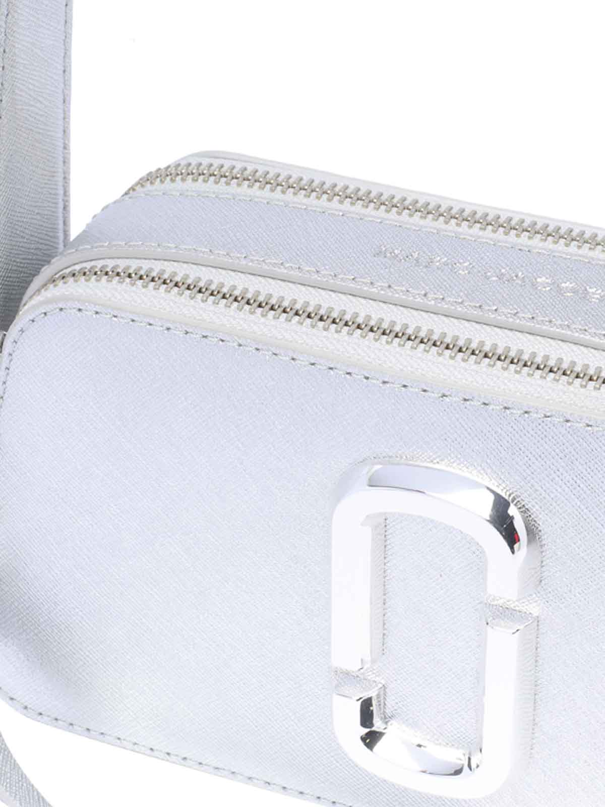 Shop Marc Jacobs The Slingshot Bag Zip Compartments In Silver