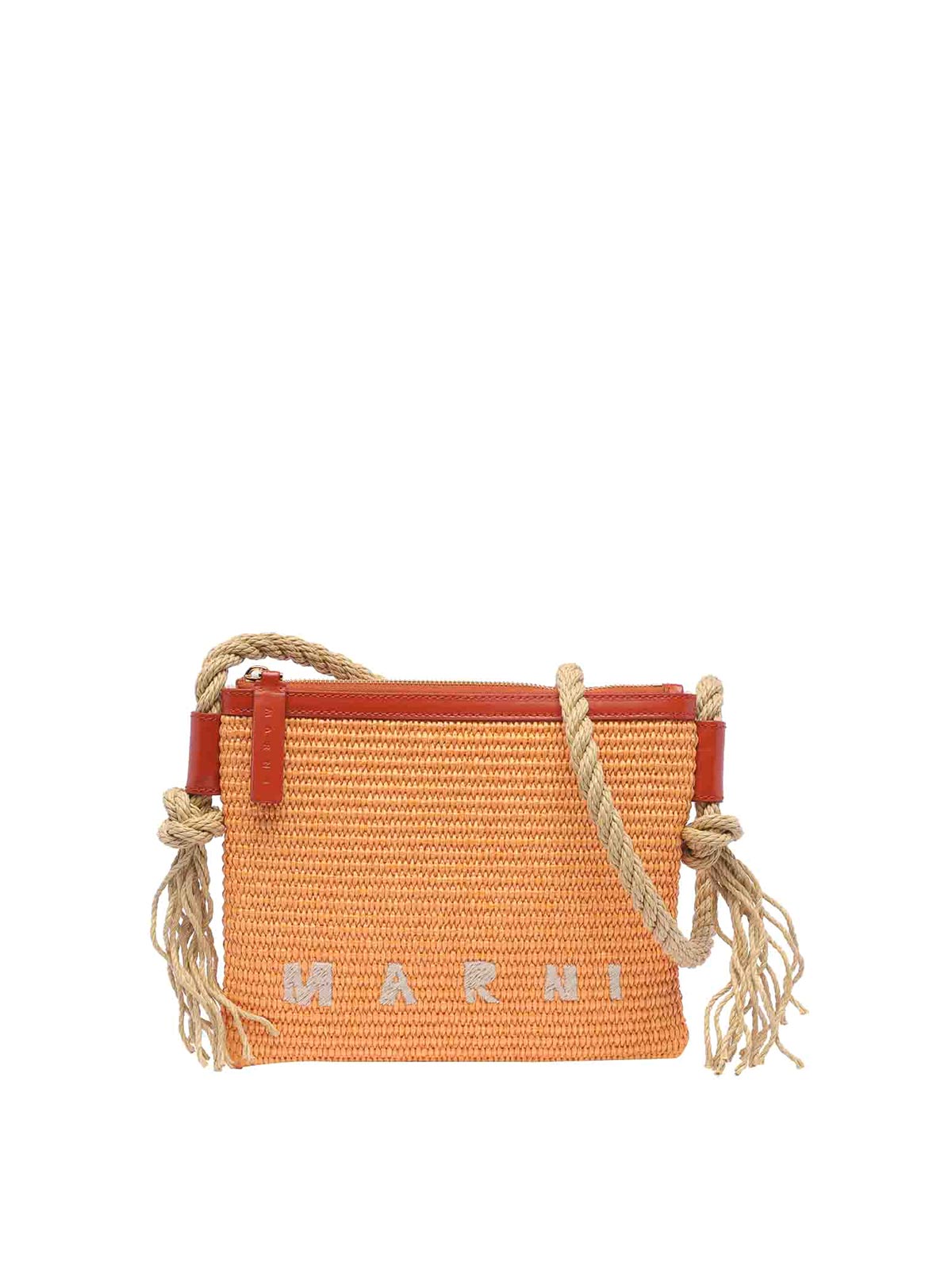 Shop Marni Marcel Summer Bag In Orange