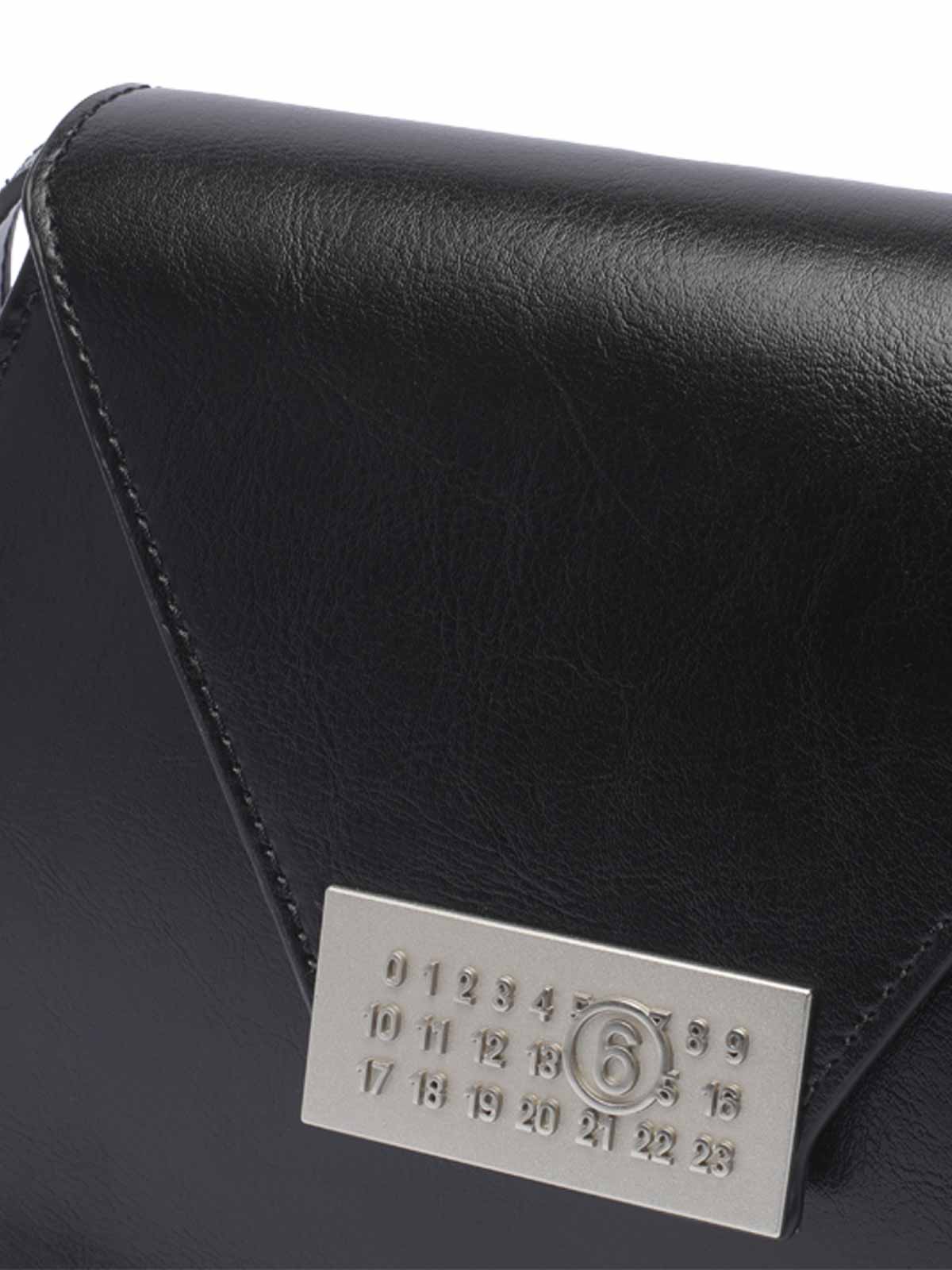 Shop Mm6 Maison Margiela Medium Numeric Bag In Black
