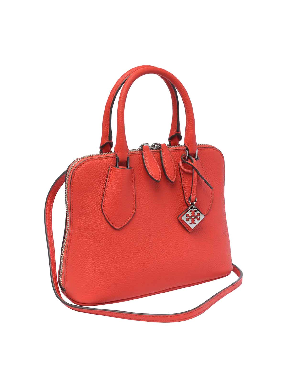 Shop Tory Burch Mini Swing Handbag In Red