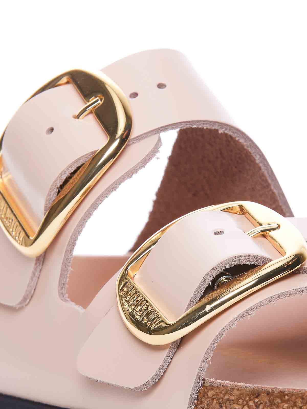Shop Birkenstock Arizona Big Buckle Sandals In Nude & Neutrals