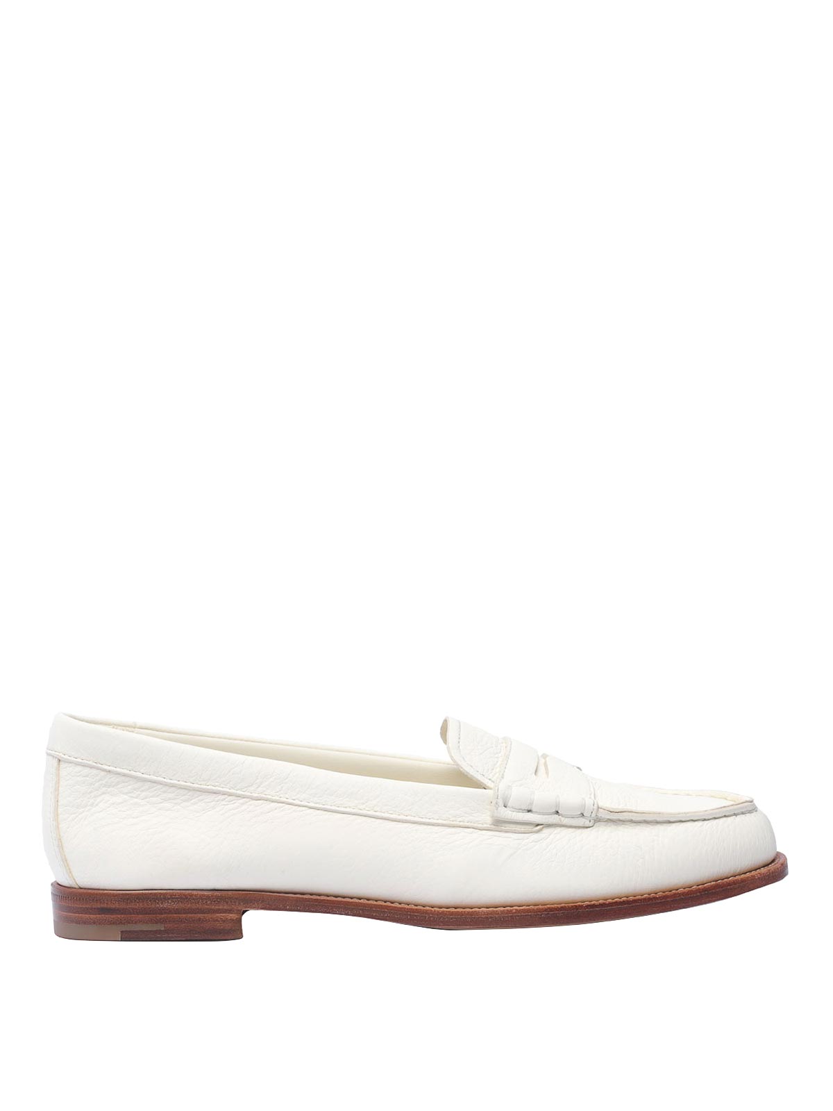 Shop Church's White Loafers Round Toe Slip On