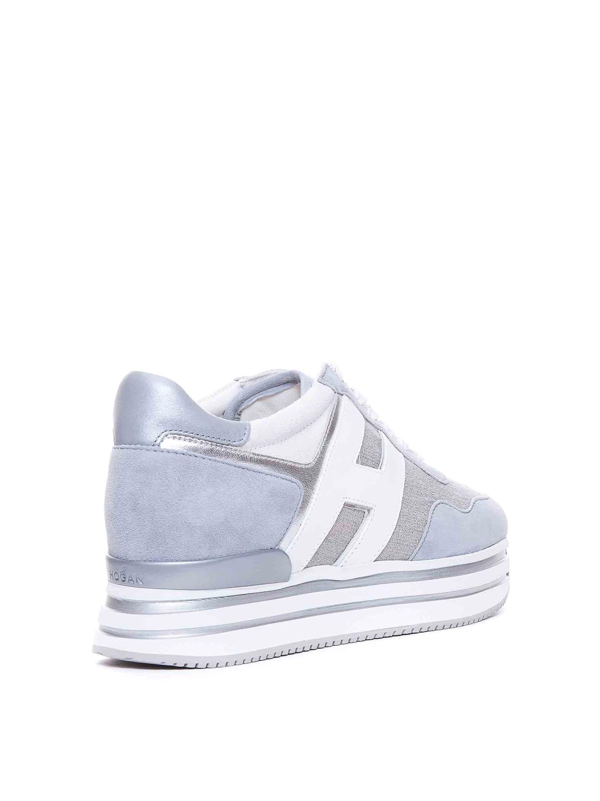 Shop Hogan Midi H222 Sneakers In Blue