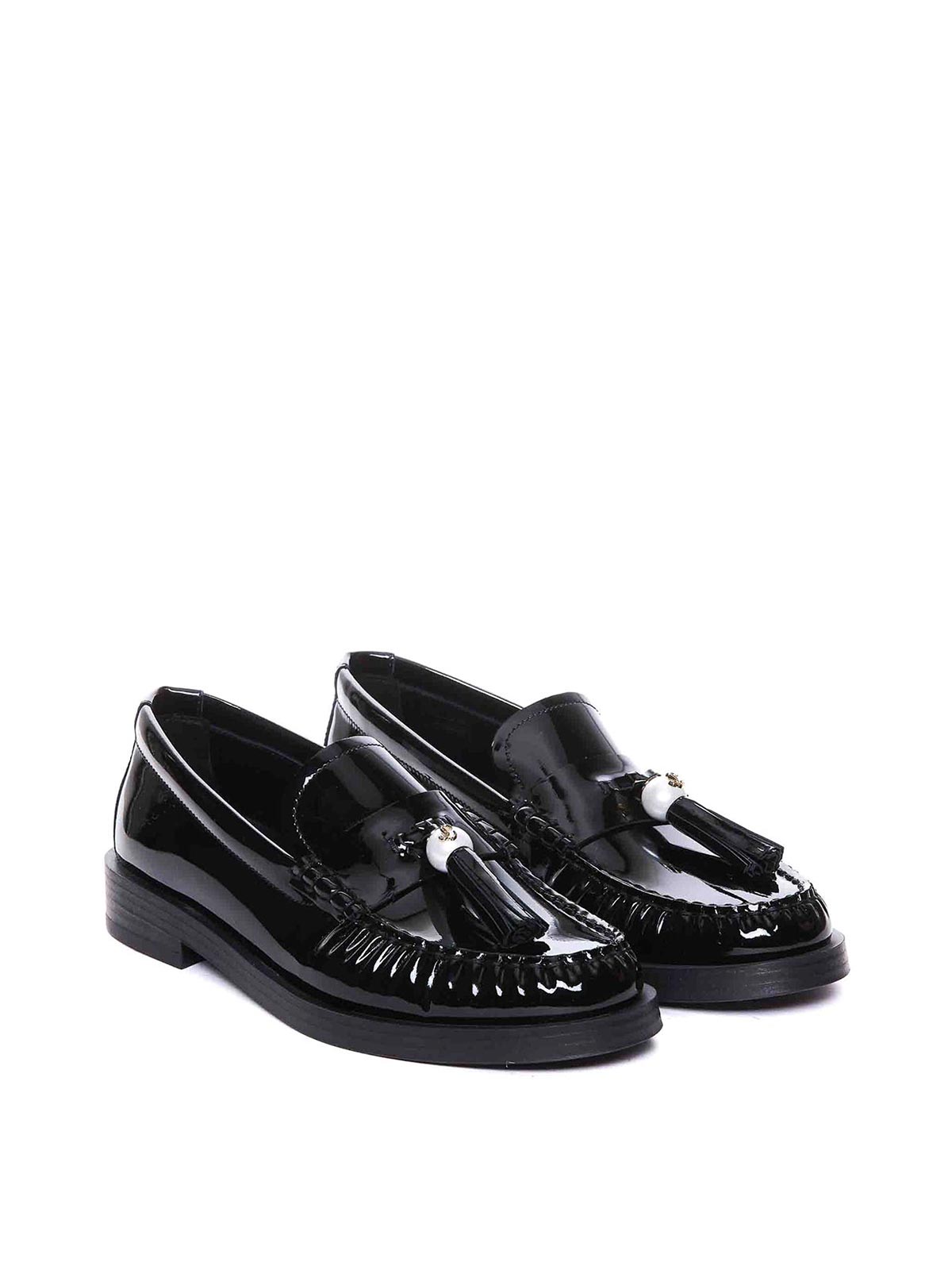 Shop Jimmy Choo Black Addie Loafers And Round