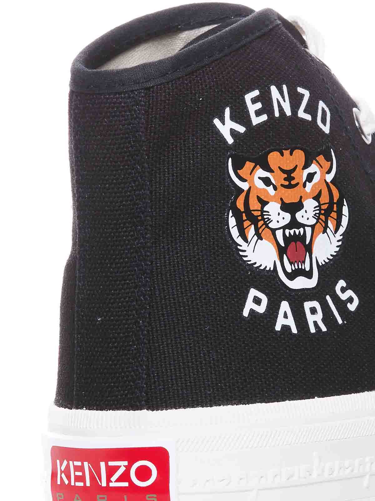 Shop Kenzo Foxy High Sneakers In Black