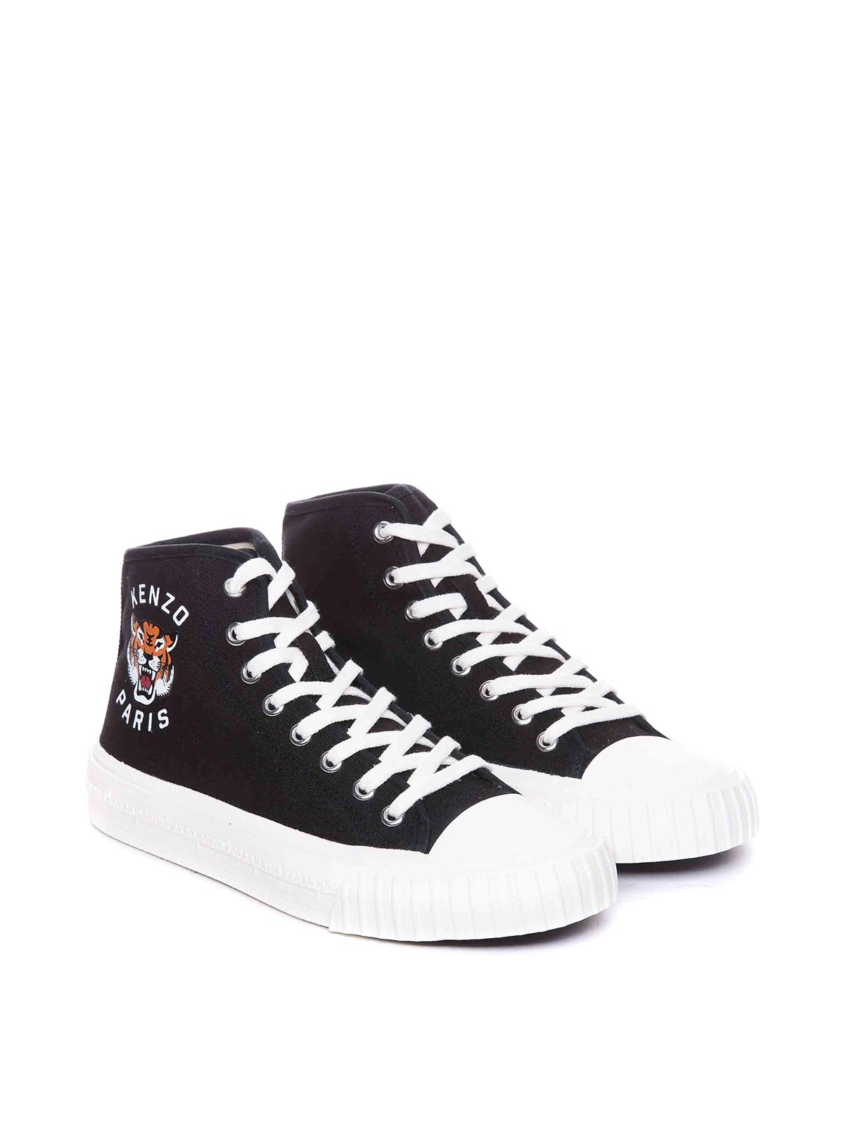 Shop Kenzo Foxy High Sneakers In Black