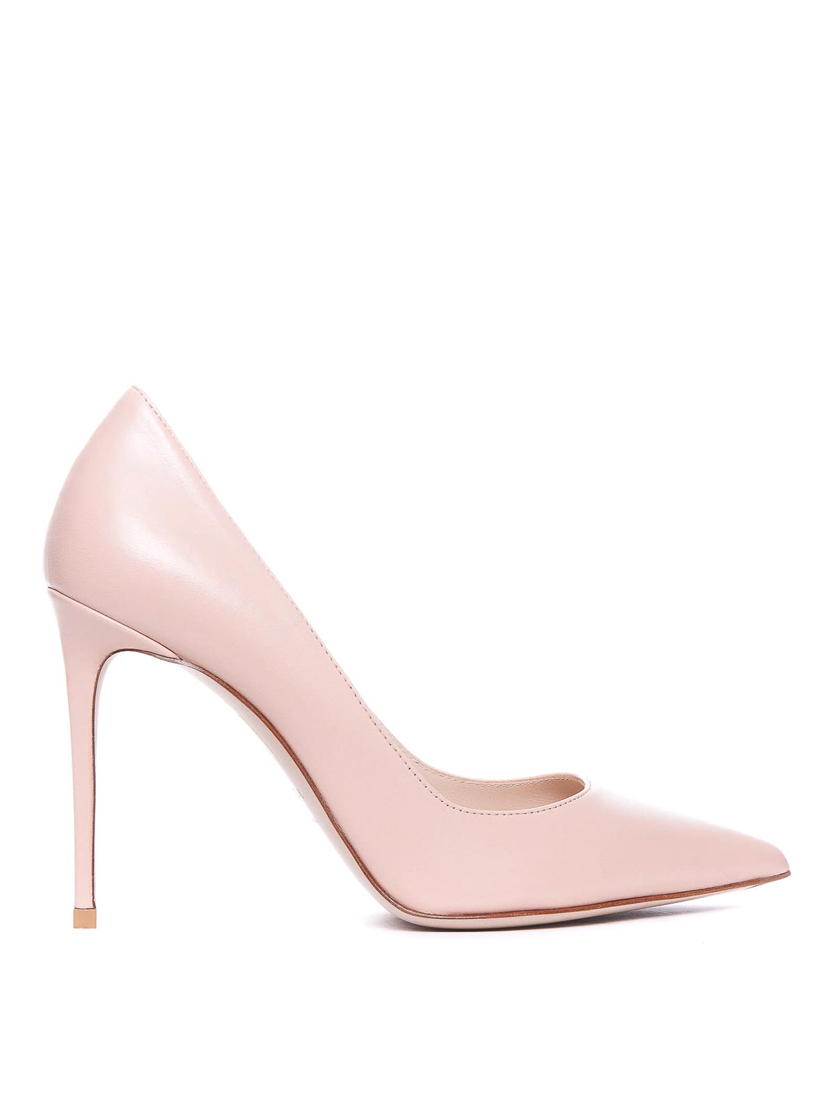 Shop Le Silla Leather Pumps In Nude & Neutrals