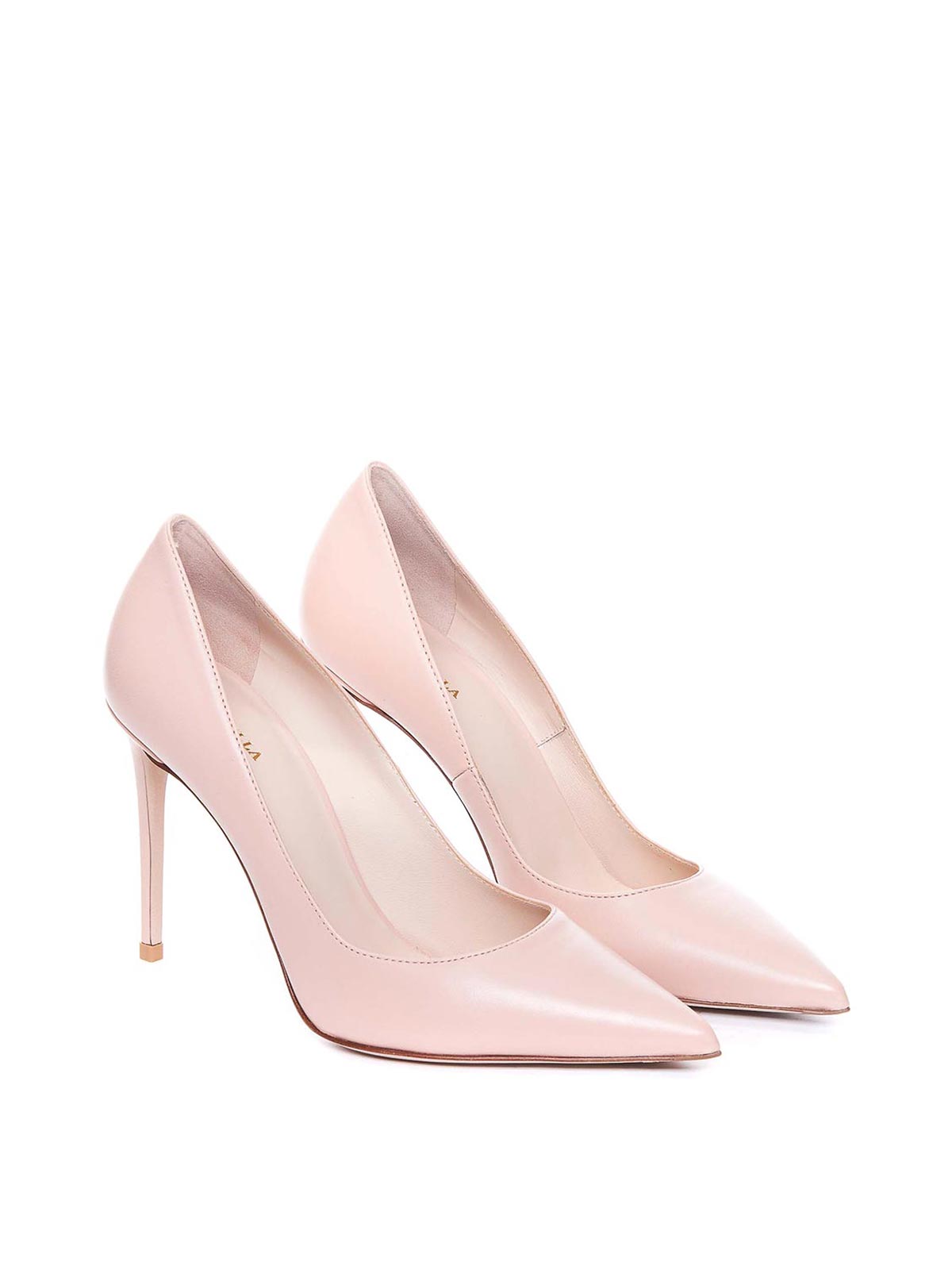 Shop Le Silla Leather Pumps In Nude & Neutrals