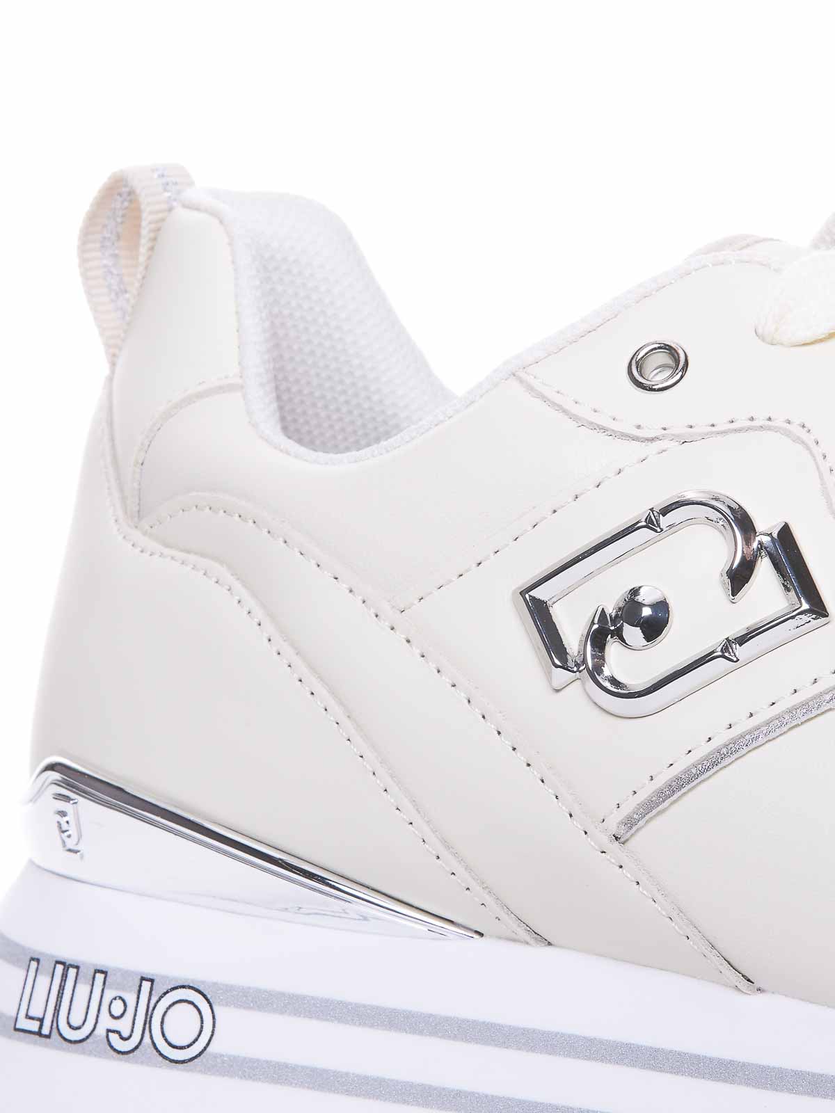 Shop Liu •jo Maxi Wonder Sneakers In White