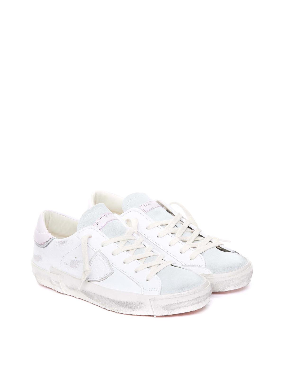 Shop Philippe Model White Prsx Sneakers Laces Round