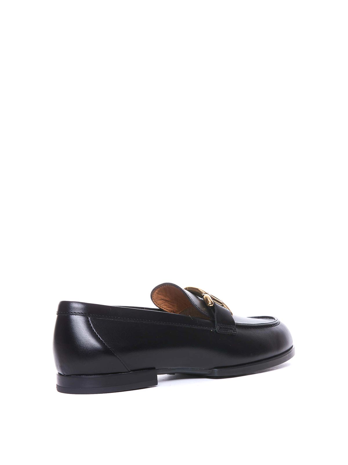 Shop Tod's Black Kate Loafers Round Toe