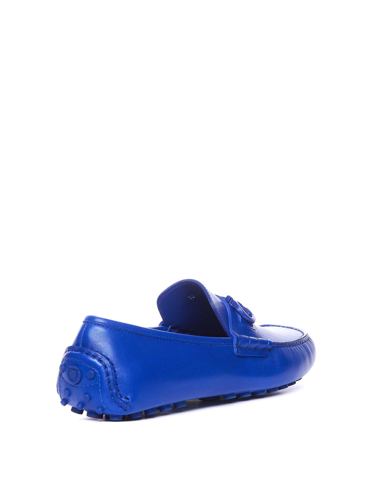 Shop Ferragamo Grazioso Loafers With Gancini Logo In Blue