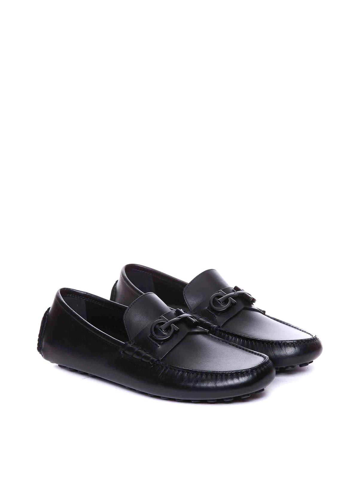 Shop Ferragamo Grazioso Loafers In Black