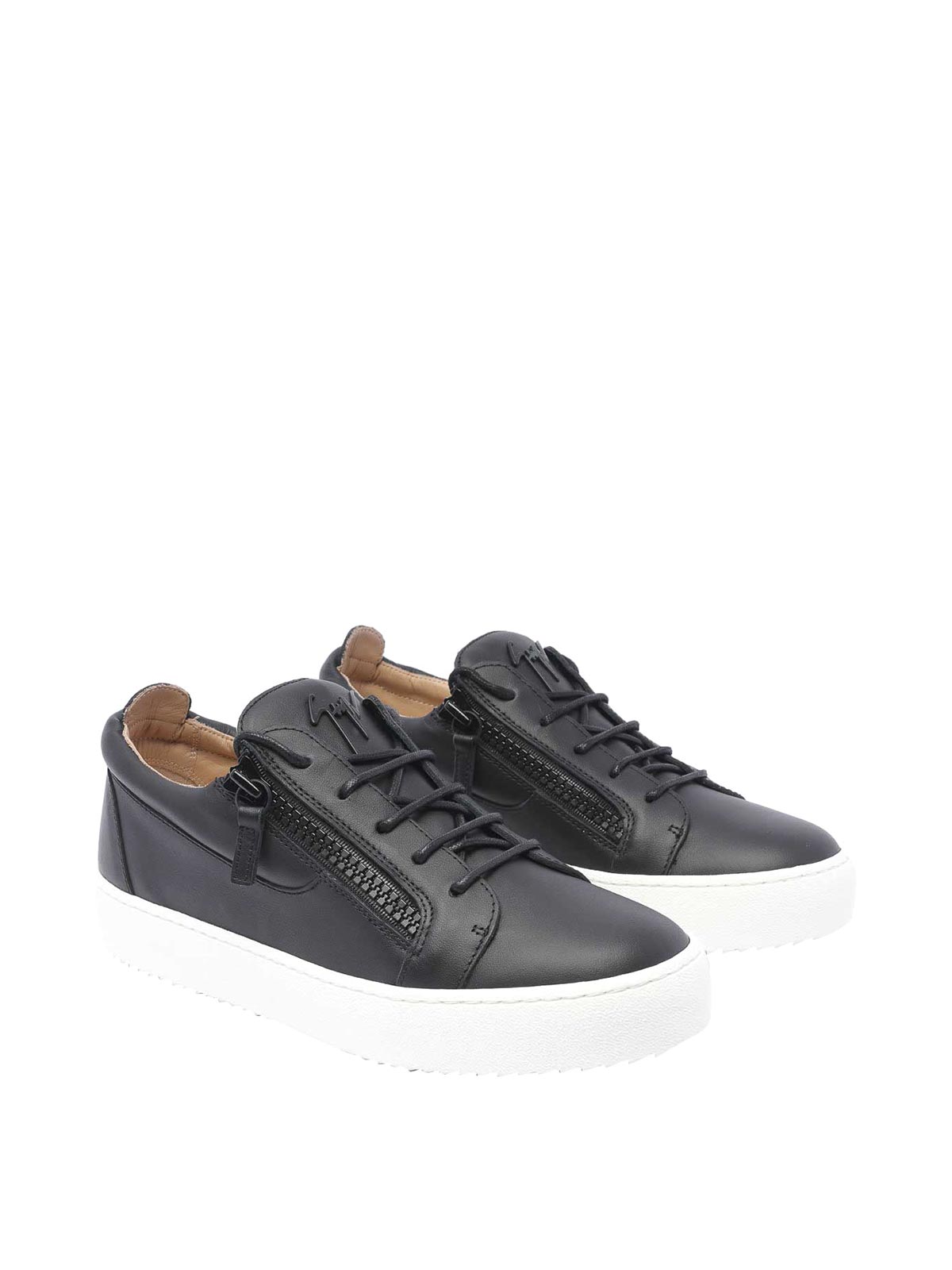 Shop Giuseppe Zanotti Frankie Sneakers In Black