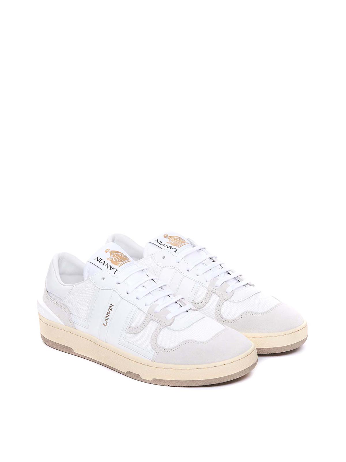 Shop Lanvin Clay Low Top Sneakers In White