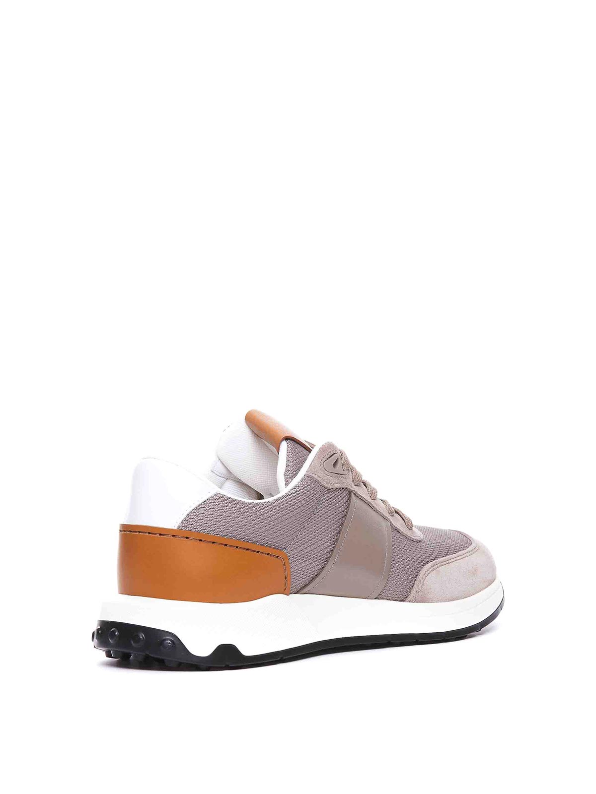 Shop Tod's Blue Sneakers Round Toe In Grey