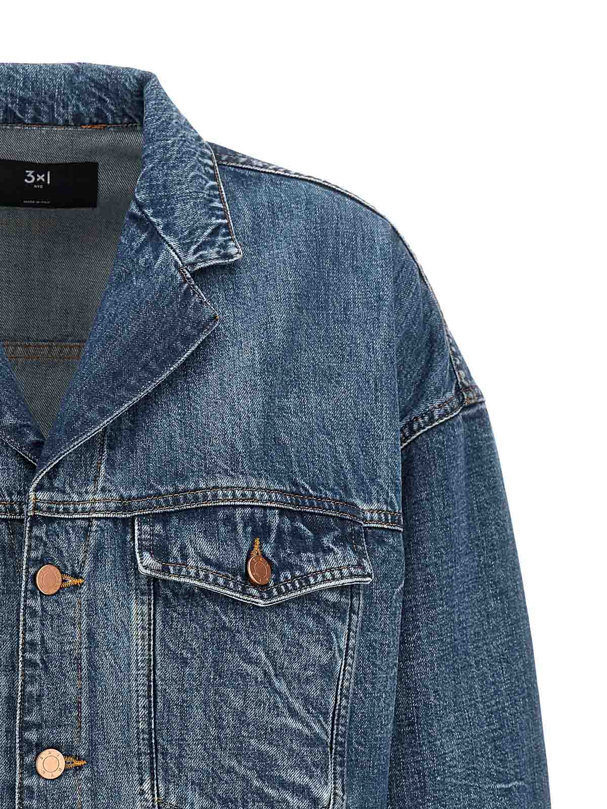 Shop 3x1 Dumbo Denim Jacket In Azul
