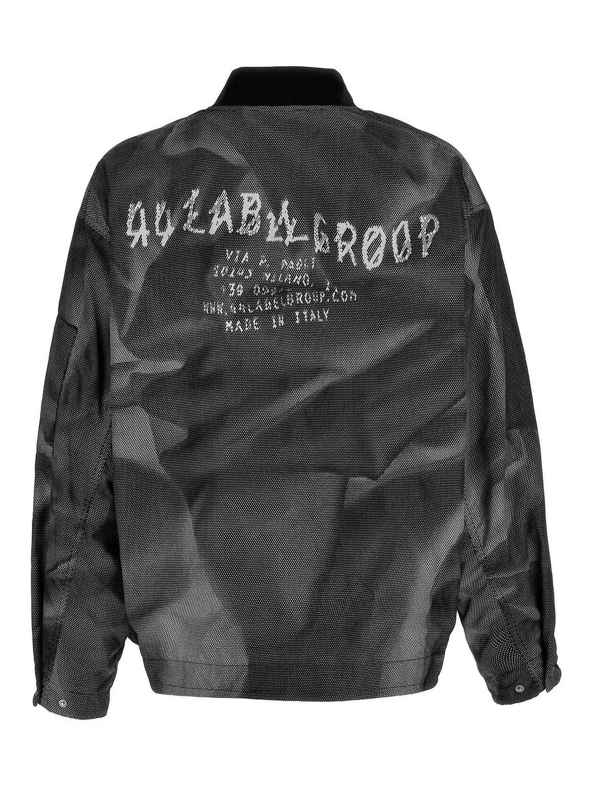 Shop 44 Label Group Crinkle Bomber Jacket In Gris