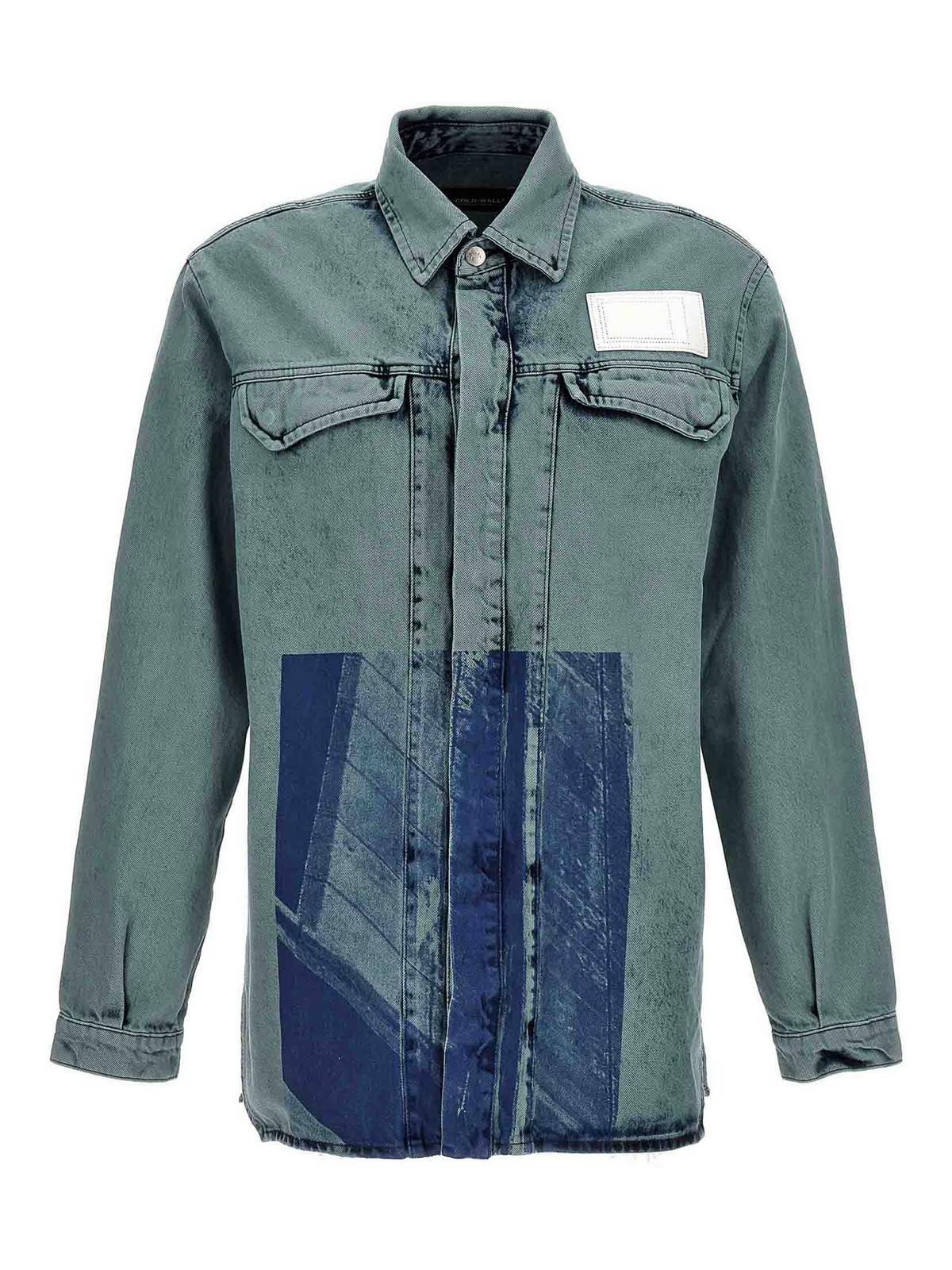 Shop A-cold-wall* Bleached Overdyed Shirt In Azul Claro
